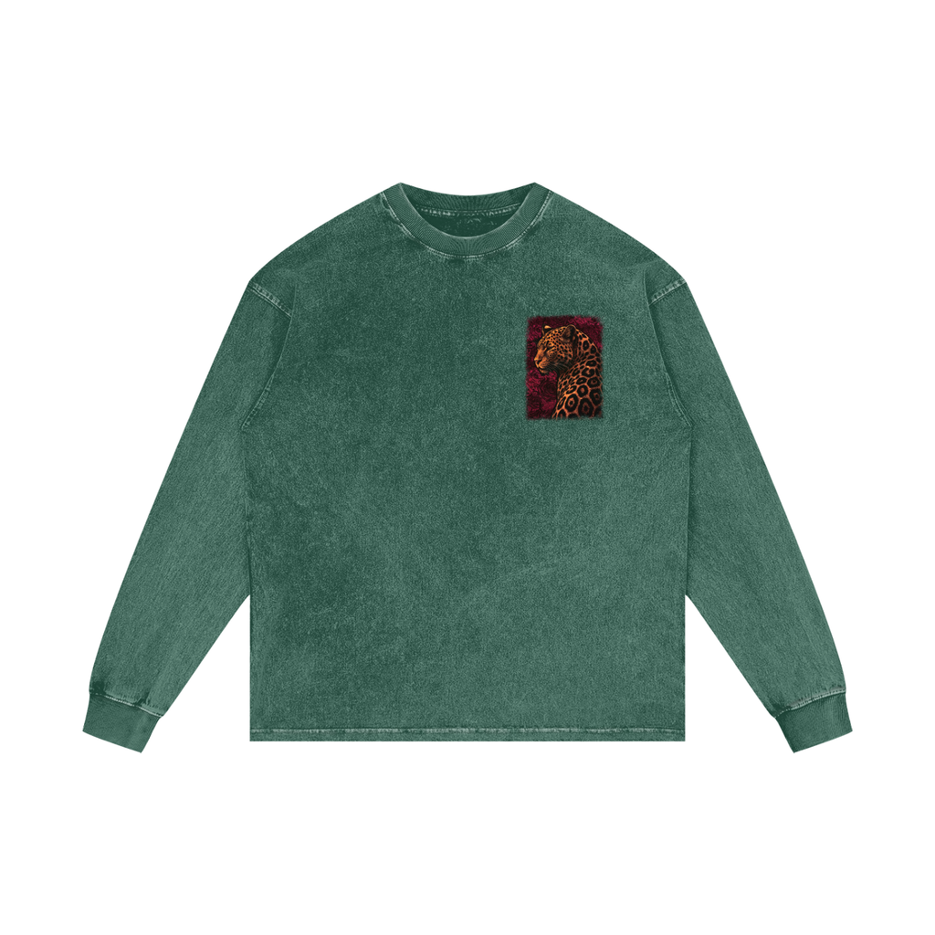 SAVAGE BLOOM | RISENRETRO | Acid Wash Oversize Long Sleeve T-Shirt