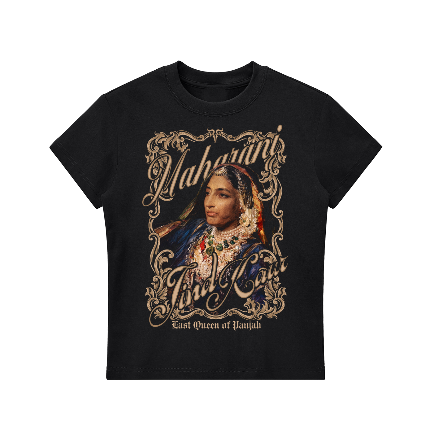 MAHARANI JIND KAUR Women's Essential Bodycon Crewneck T-Shirt