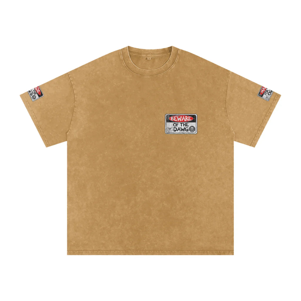 Beware of the Dawg Washed Oversized Cotton T-Shirt