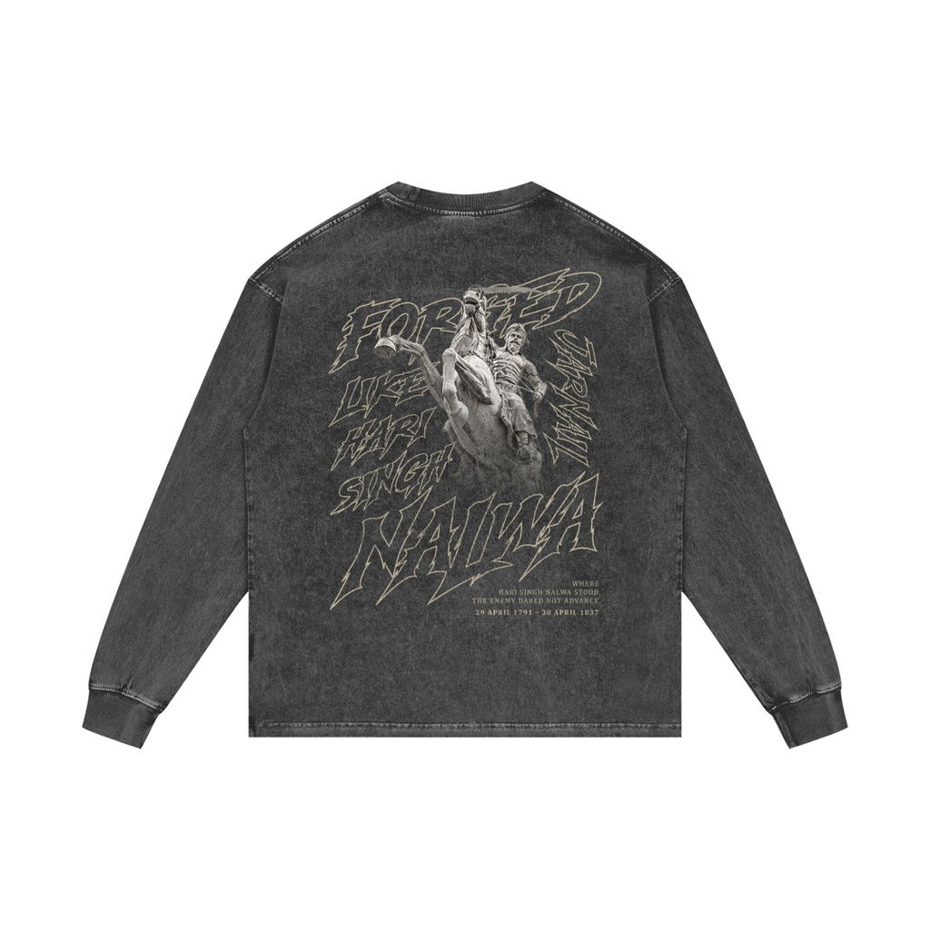 FEARLESS HARI SINGH NALWA | RISENRETRO | Acid Wash Oversize Long Sleeve T-Shirt