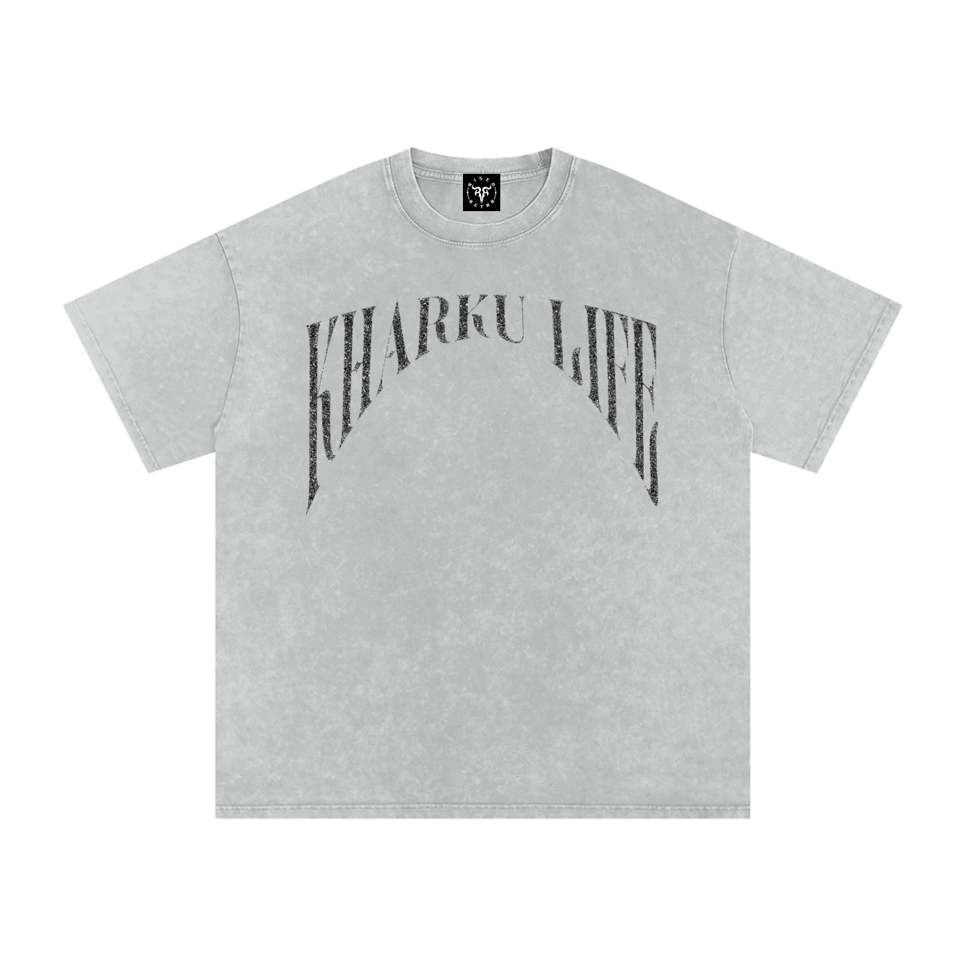 KHARKU LIFE V2 x RISEN RETRO Snow Washed Oversized Cotton T-Shirt