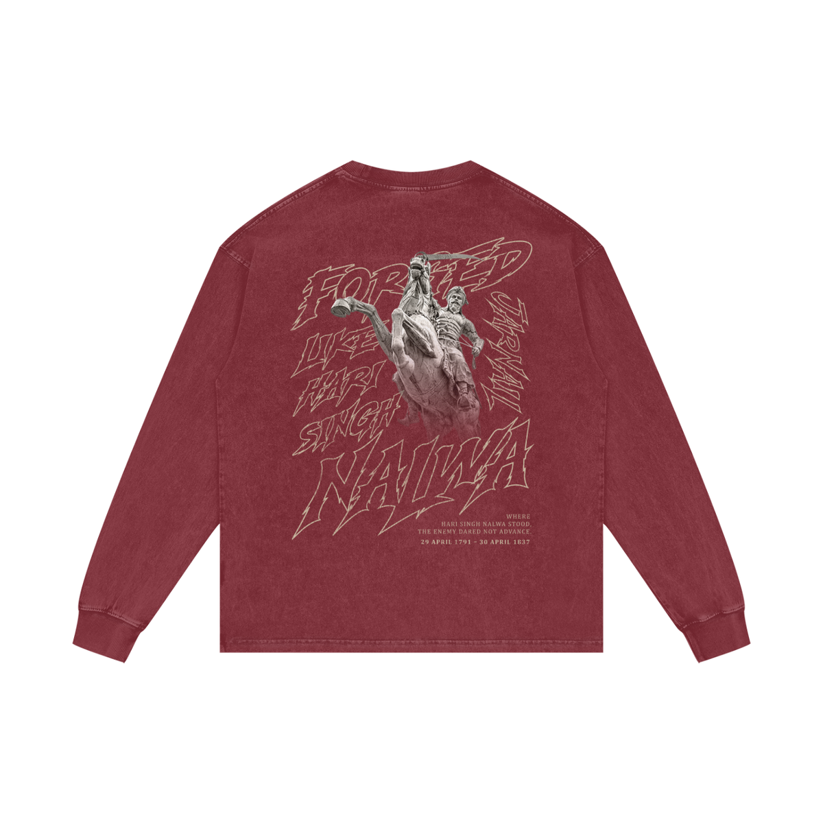 FEARLESS HARI SINGH NALWA | RISENRETRO | Acid Wash Oversize Long Sleeve T-Shirt