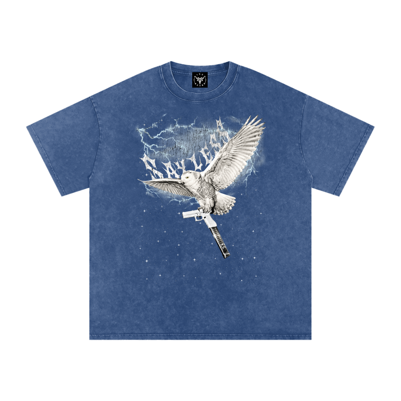 SAYLESS  X Risen Retro Snow Washed Oversized Cotton T-Shirt