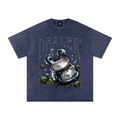 DEALER x RISENRETRO Snow Washed Oversized Cotton T-Shirt