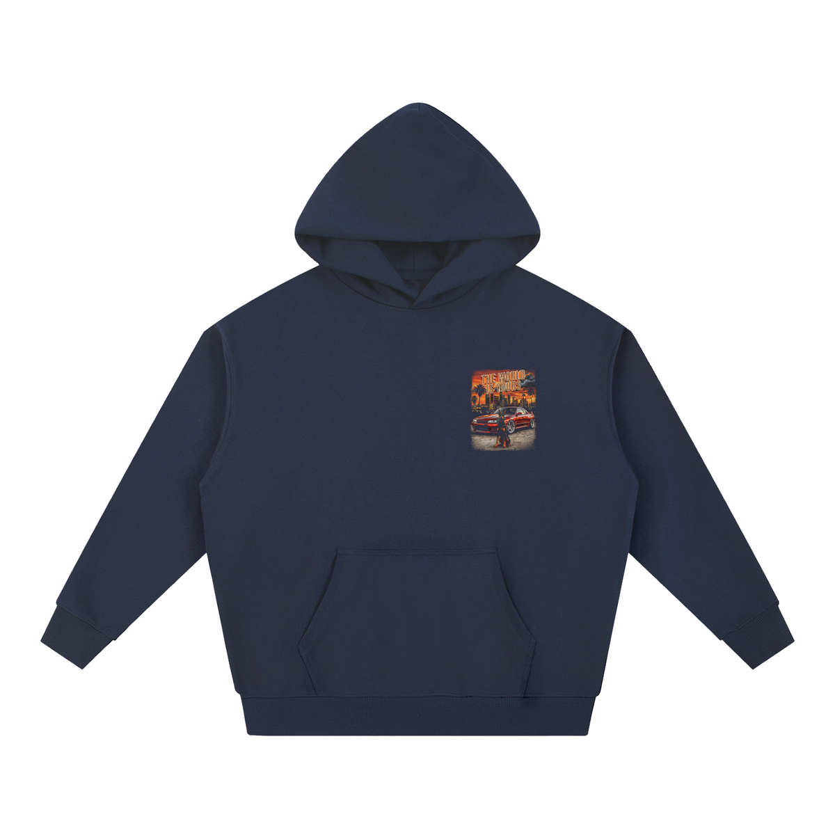 THE WORLD IS YOURS X RISENRETRO Essential Heavyweight Hoodie
