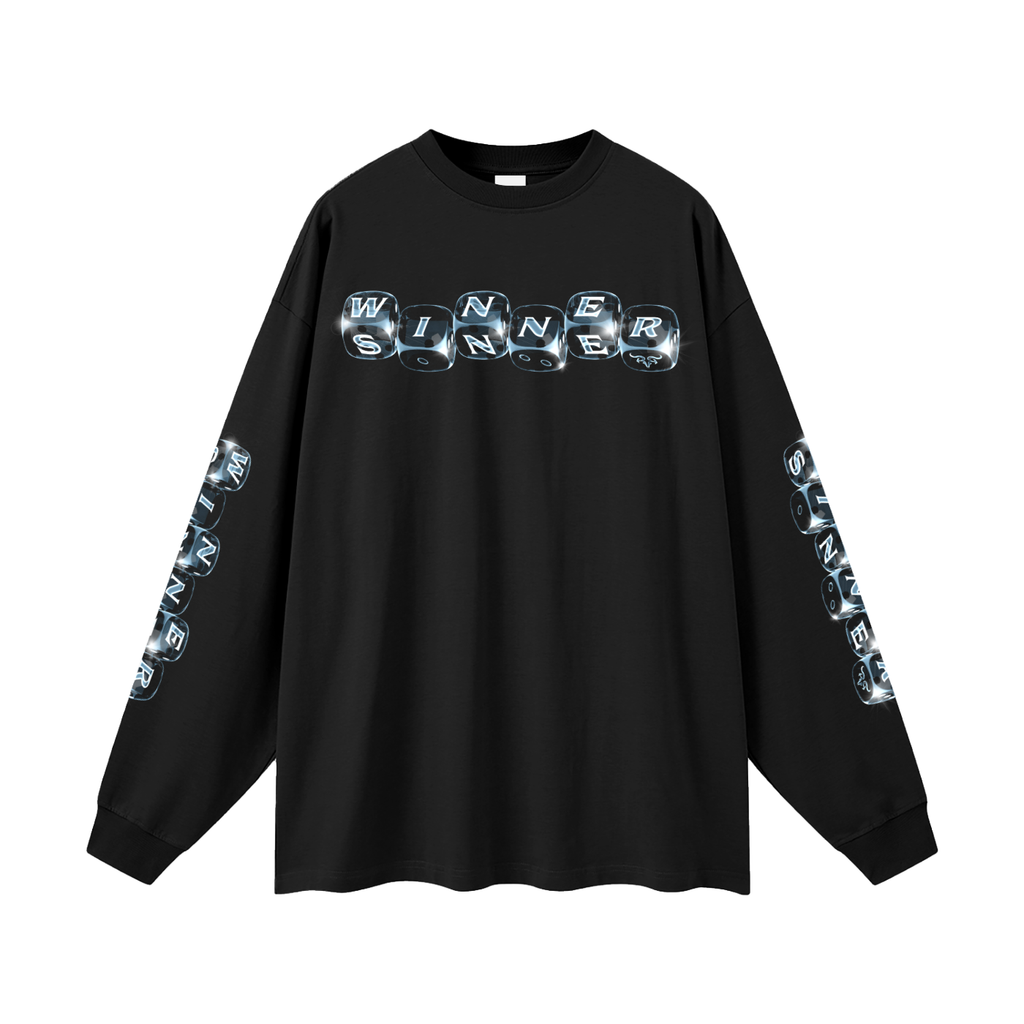 WINNER X SINNER X Risen Retro Oversized Unisex Long Sleeve T-Shirtr