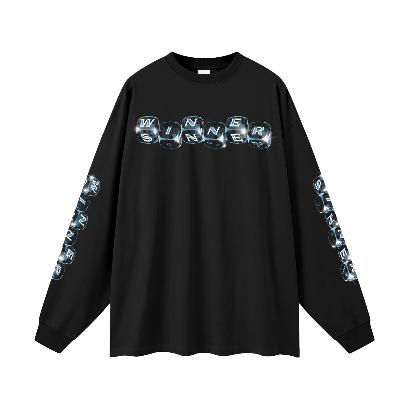 WINNER X SINNER X Risen Retro Oversized Unisex Long Sleeve T-Shirtr