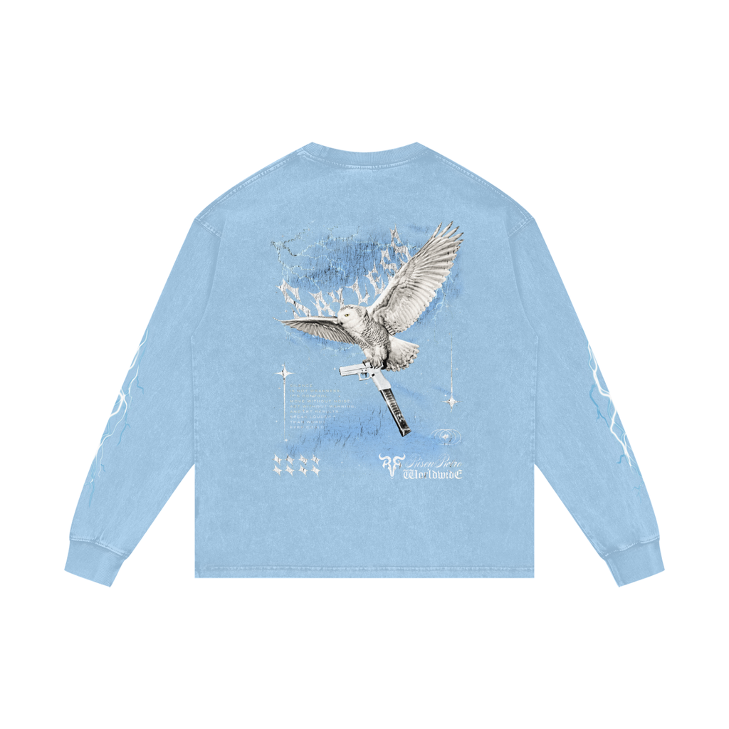 SAYLESS X RisenRetro Acid Wash Oversize Long Sleeve T-Shirt