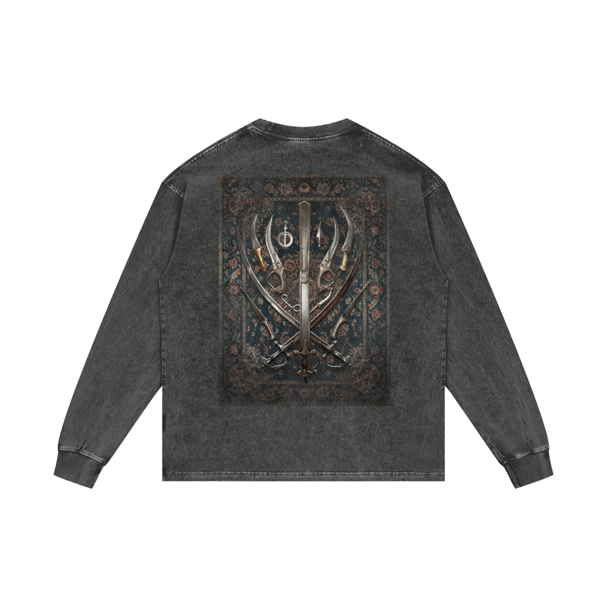THE KHALSA SPIRIT V2 | RISENRETRO | Acid Wash Oversize Long Sleeve T-Shirt