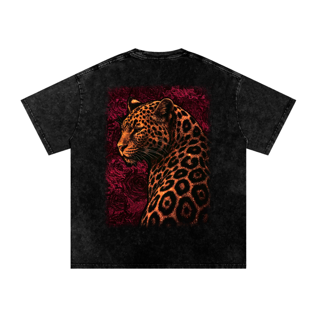 Savage Bloom X Risen Retro Snow Washed Oversized Cotton T-Shirt