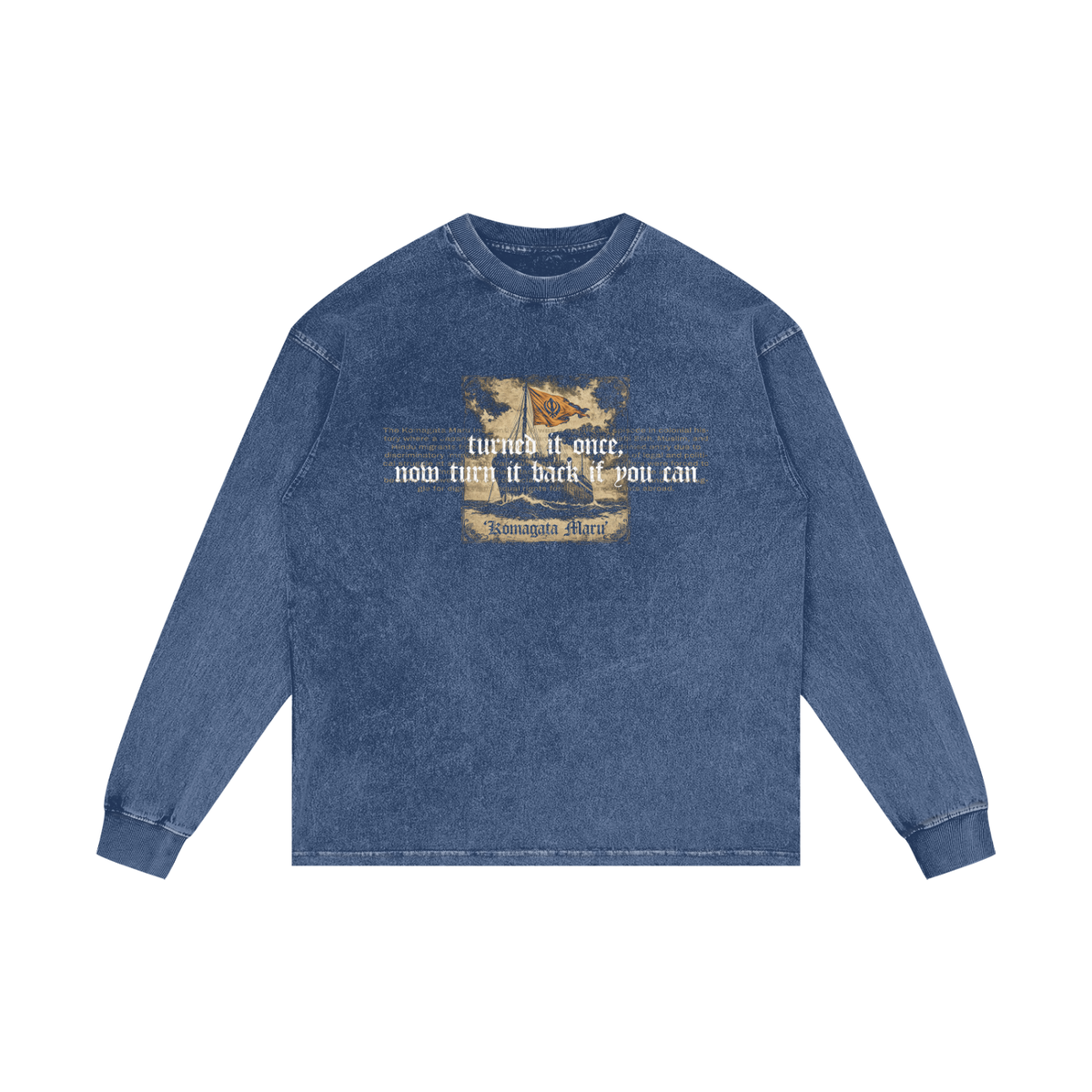 KOMAGATA MARU | RISENRETRO | Acid Wash Oversize Long Sleeve T-Shirt