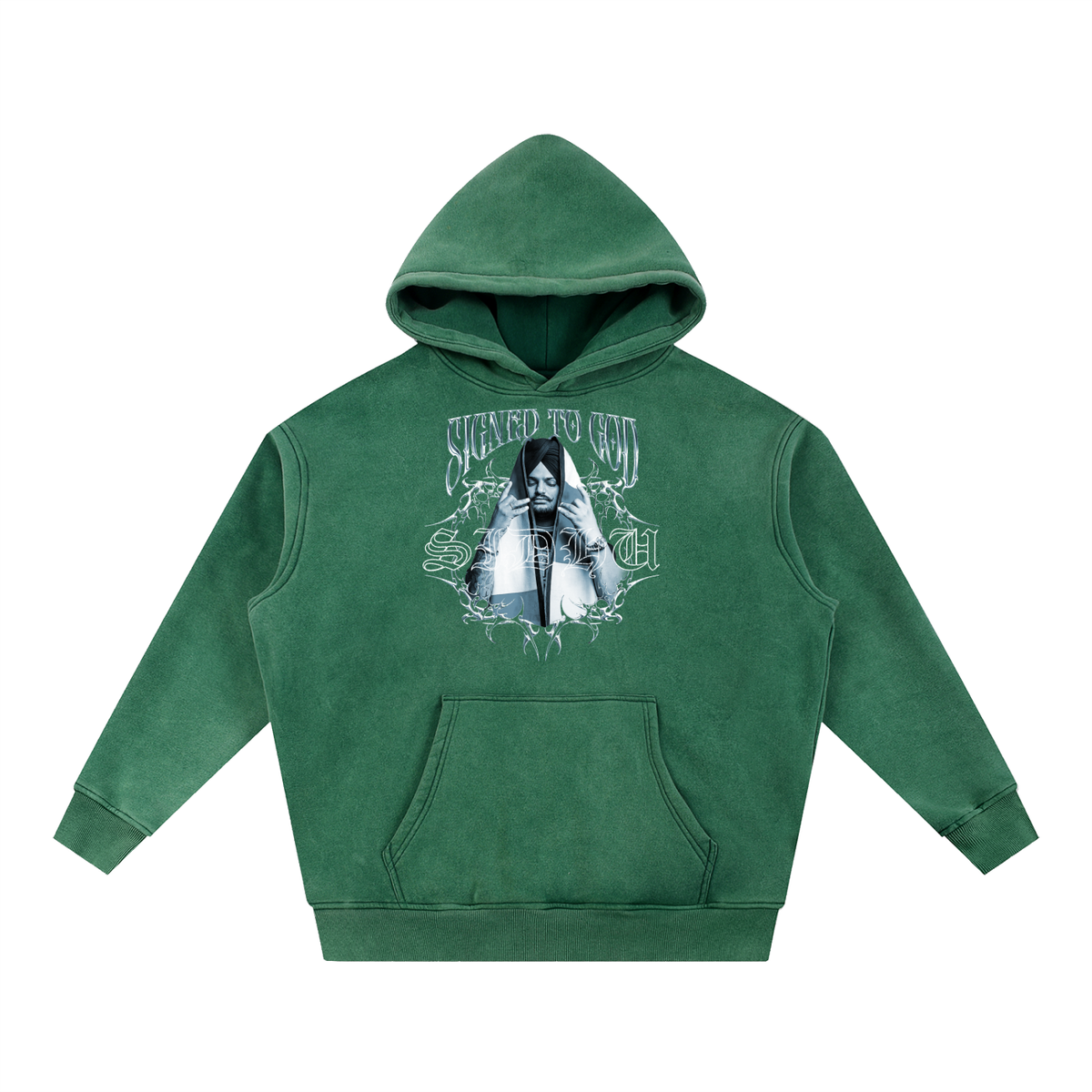 SIGNED TO GOD | Snow Wash Fleece Oversize Hoodie | SMW | RISENRETRO