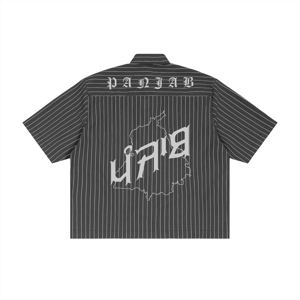 Panjab X Risen Retro Unisex Striped Boxy Button-Up Shirt