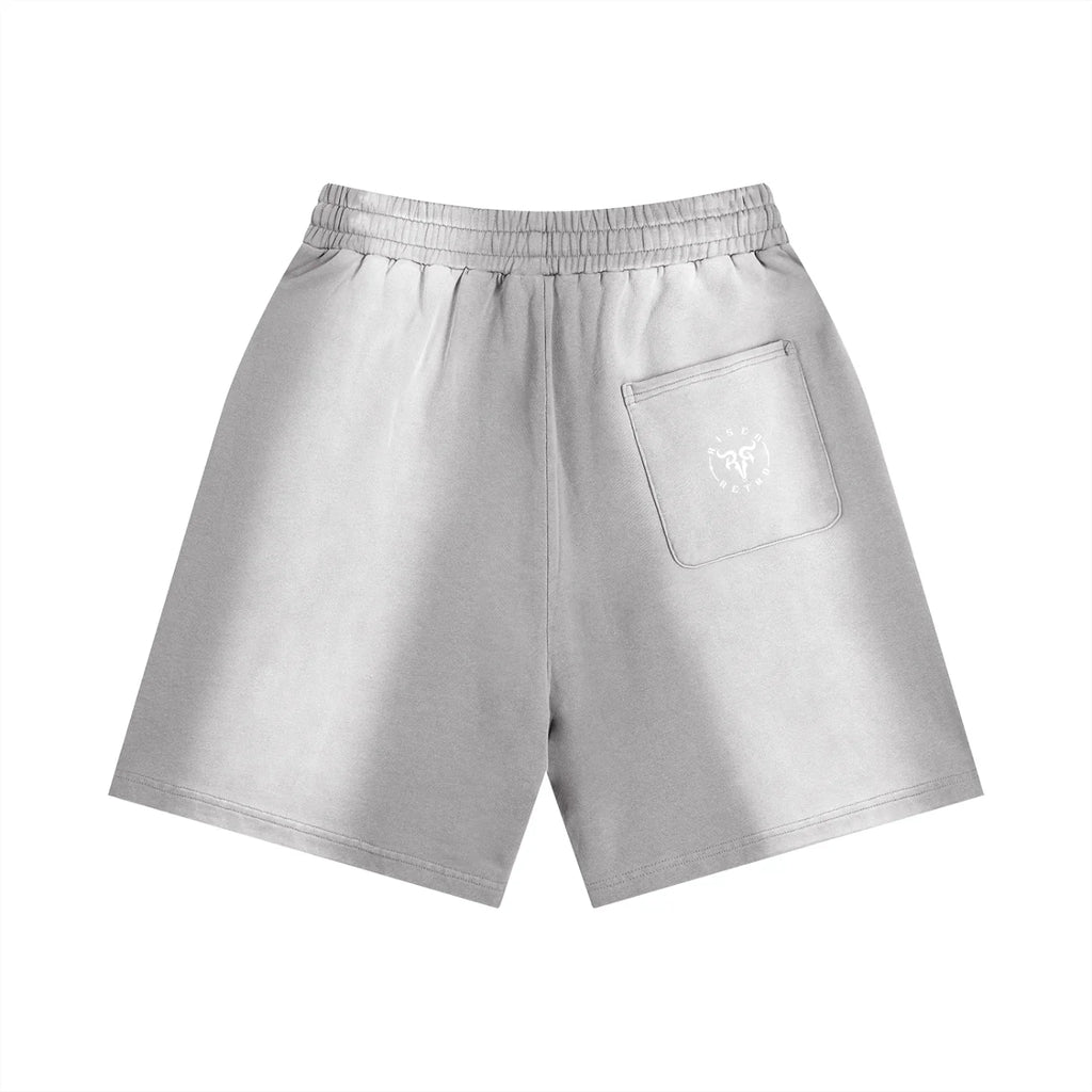 RisenRetro Sun Fade Distressed Shorts