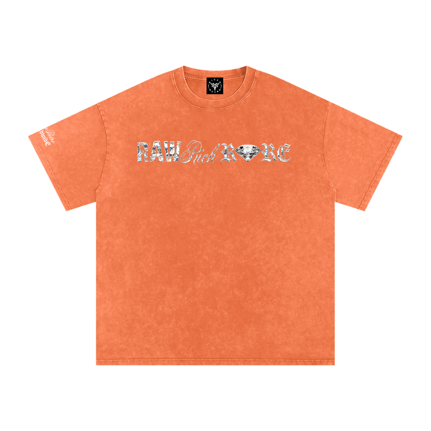 RAW RICH RARE X Risen Retro V2 Snow Washed Oversized Cotton T-Shirt