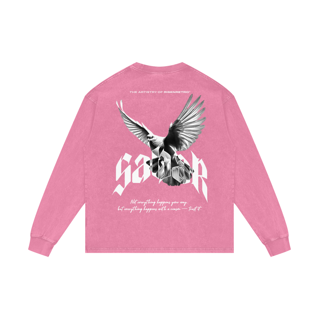 SABAR V2 | RISENRETRO | Acid Wash Oversize Long Sleeve T-Shirt