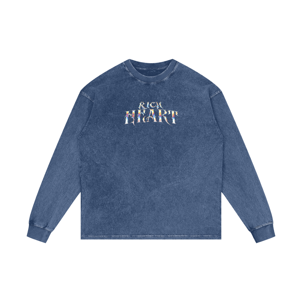 RICH HEART | RISENRETRO | Acid Wash Oversize Long Sleeve T-Shirt