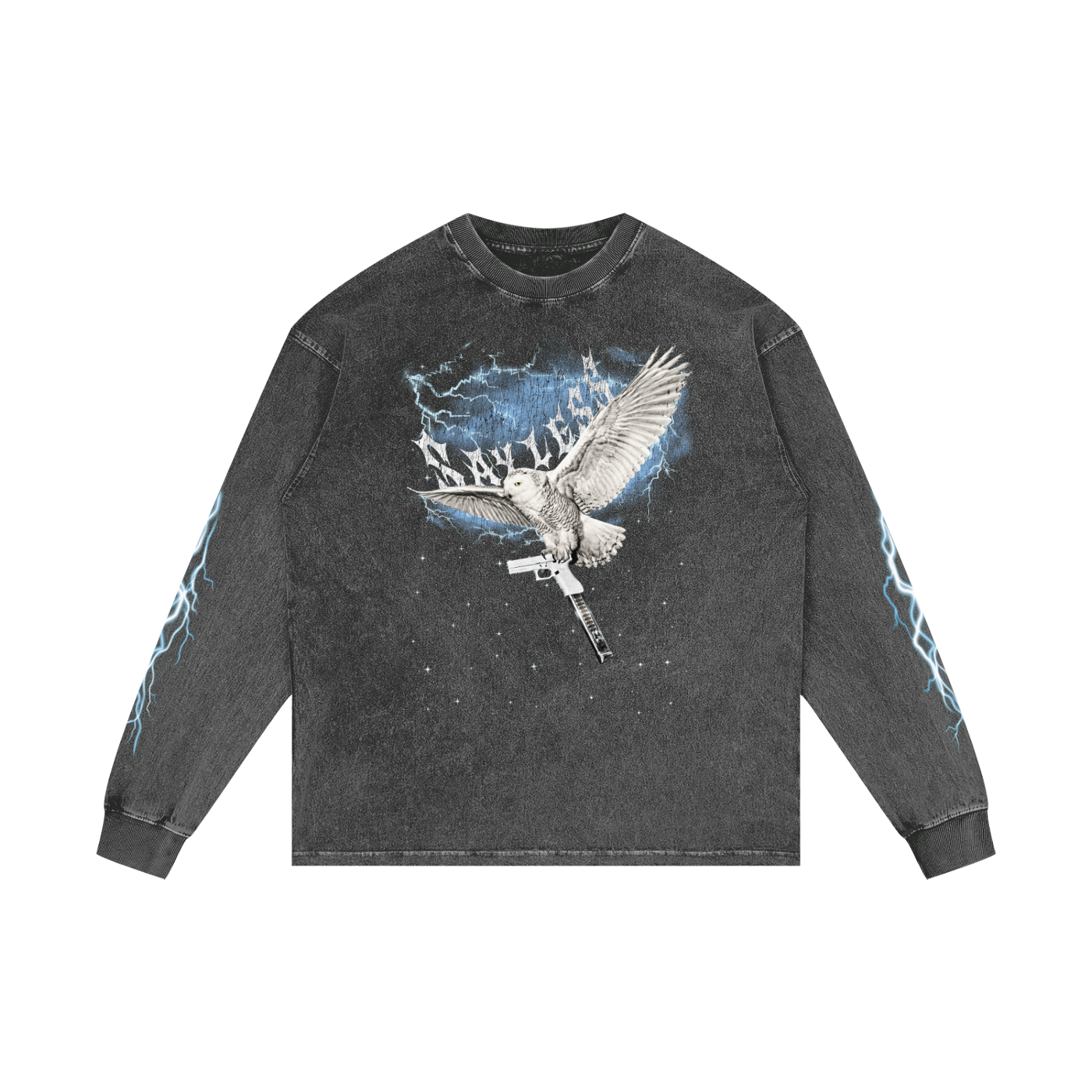 SAYLESS X RisenRetro Acid Wash Oversize Long Sleeve T-Shirt