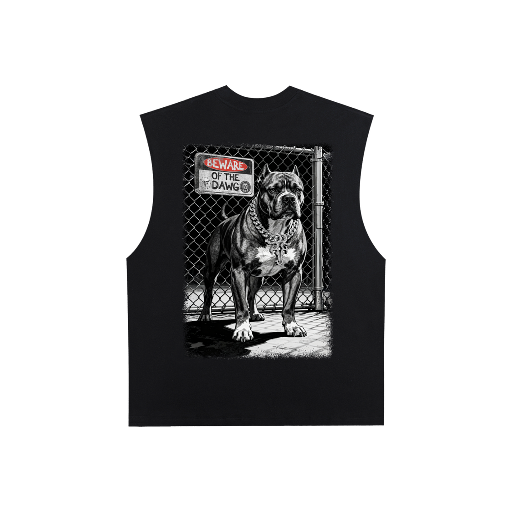 Beware of the Dawg | RisenRetro | Raw Edge Cotton Tank Top