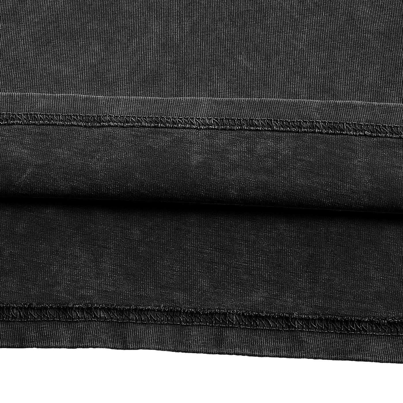 Close-up of a black fabric with stitching detail