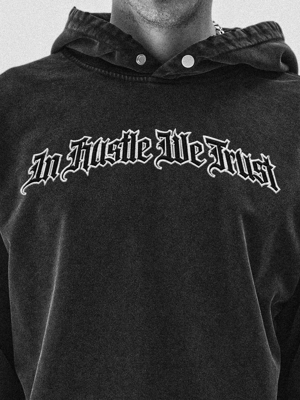 IN HUSLTE WE TRUST | Embroidered | 380GSM Unisex Snow Wash
