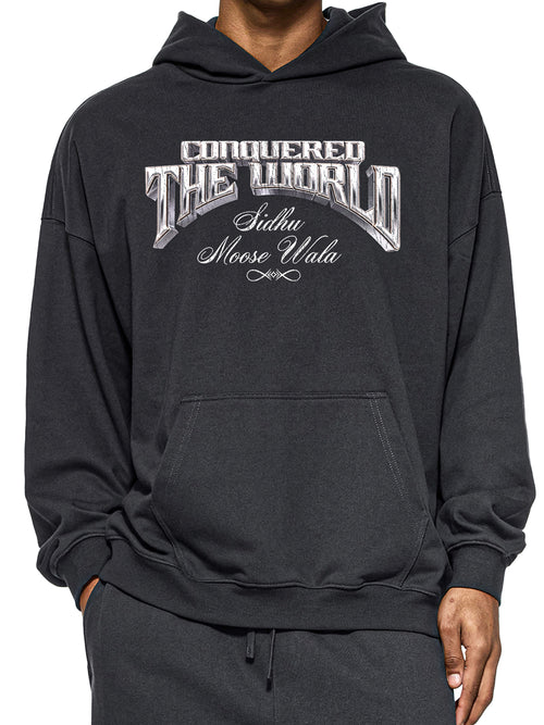 CONQUERED THE WORLD | Oversize Fleeced Hoodie | Sidhu Moose Wala