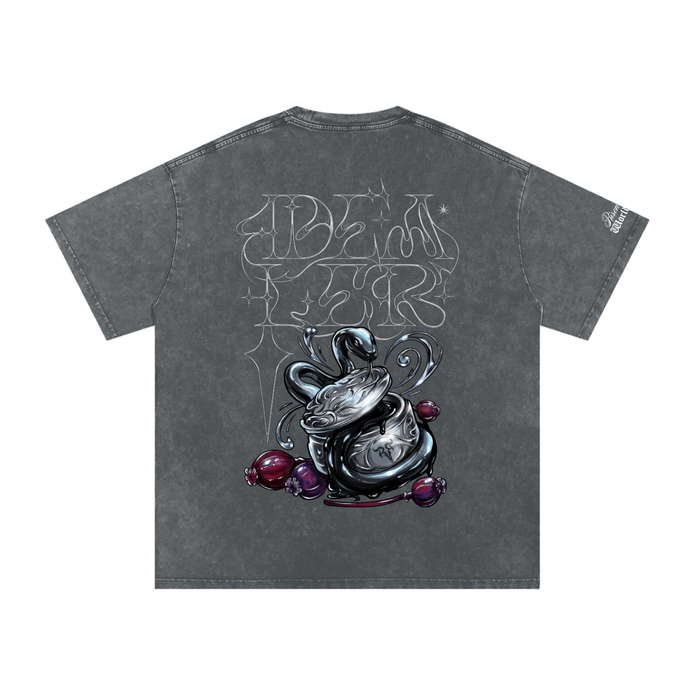 DEALER x RISEN RETRO Snow Washed Oversized Cotton T-Shirt