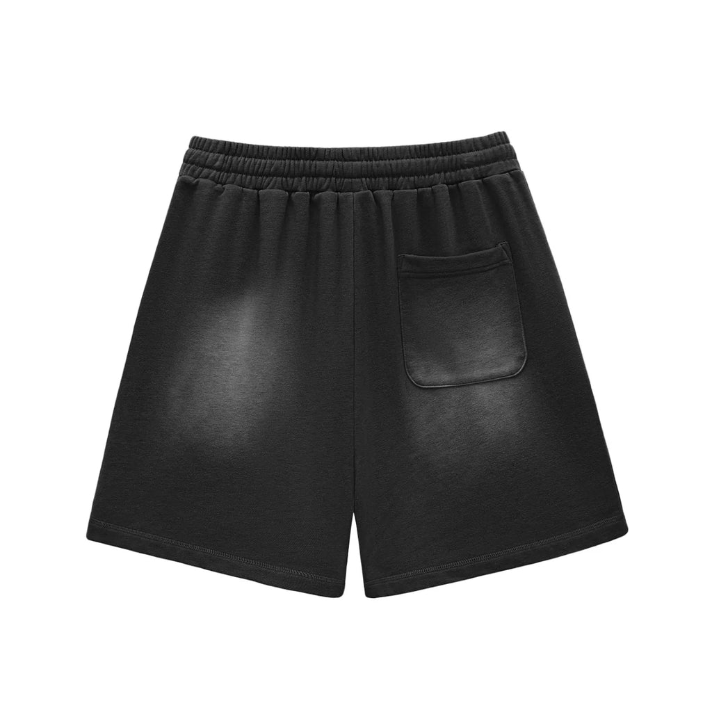 Panjab Bloodline  X Risen Retro Sun Fade Raw Edge Cotton Shorts
