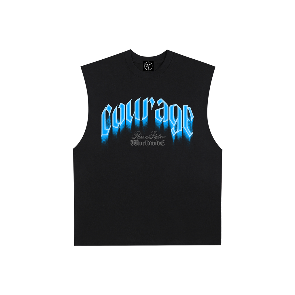 COURAGE | RisenRetro | Raw Edge Cotton Tank Top