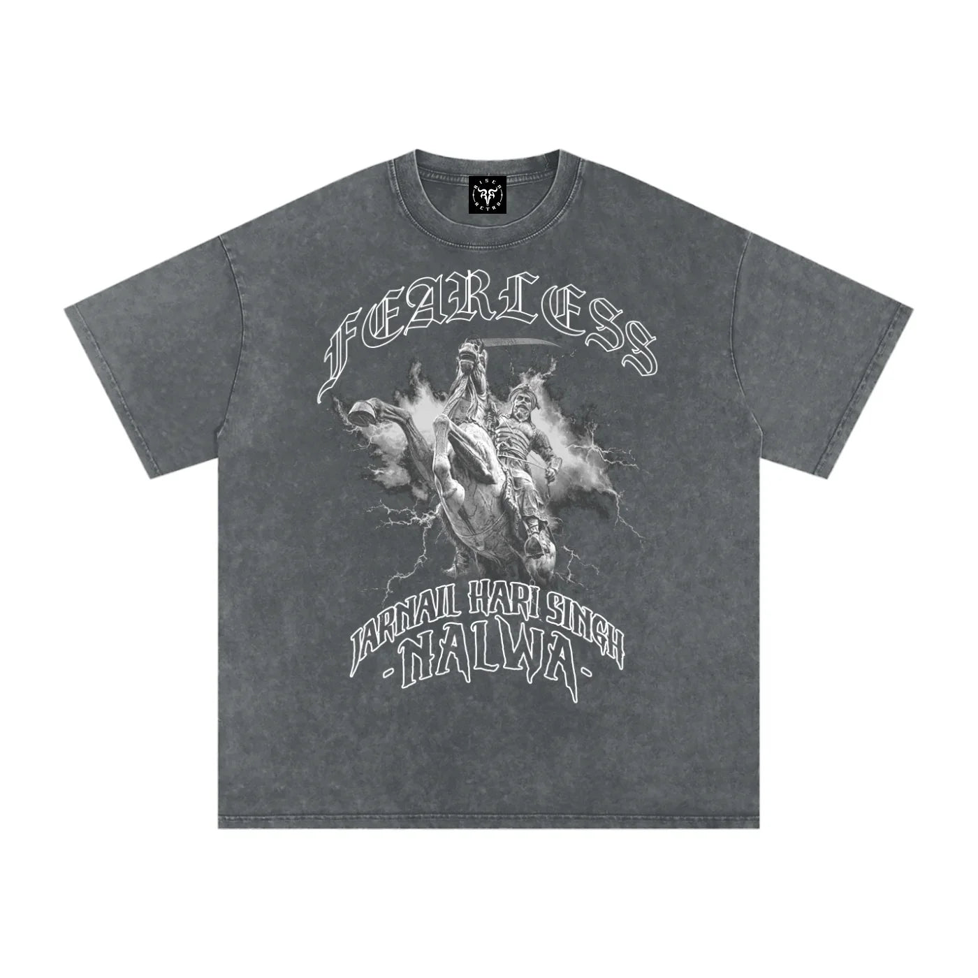 Fearless Jarnail hari Singh Nalwa Desaturated Washed Oversized T-Shirt X RisenRetro