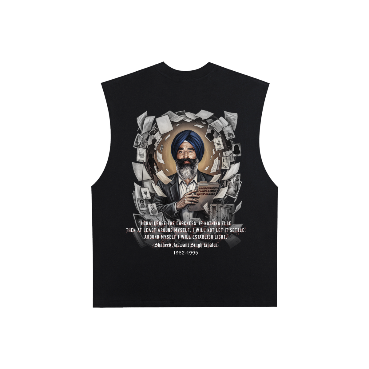 JASWANT SINGH KHALRA | RisenRetro | Raw Edge Cotton Tank Top