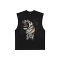 SMW | TIGER ROAR | RisenRetro | Raw Edge Cotton Tank Top