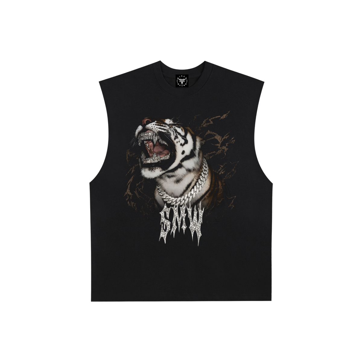 SMW | TIGER ROAR | RisenRetro | Raw Edge Cotton Tank Top