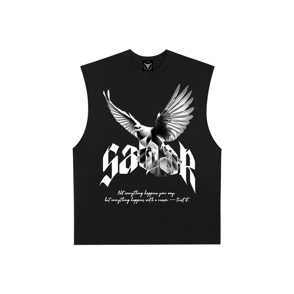 SABAR x Risen Retro Raw Edge Cotton Tank Top