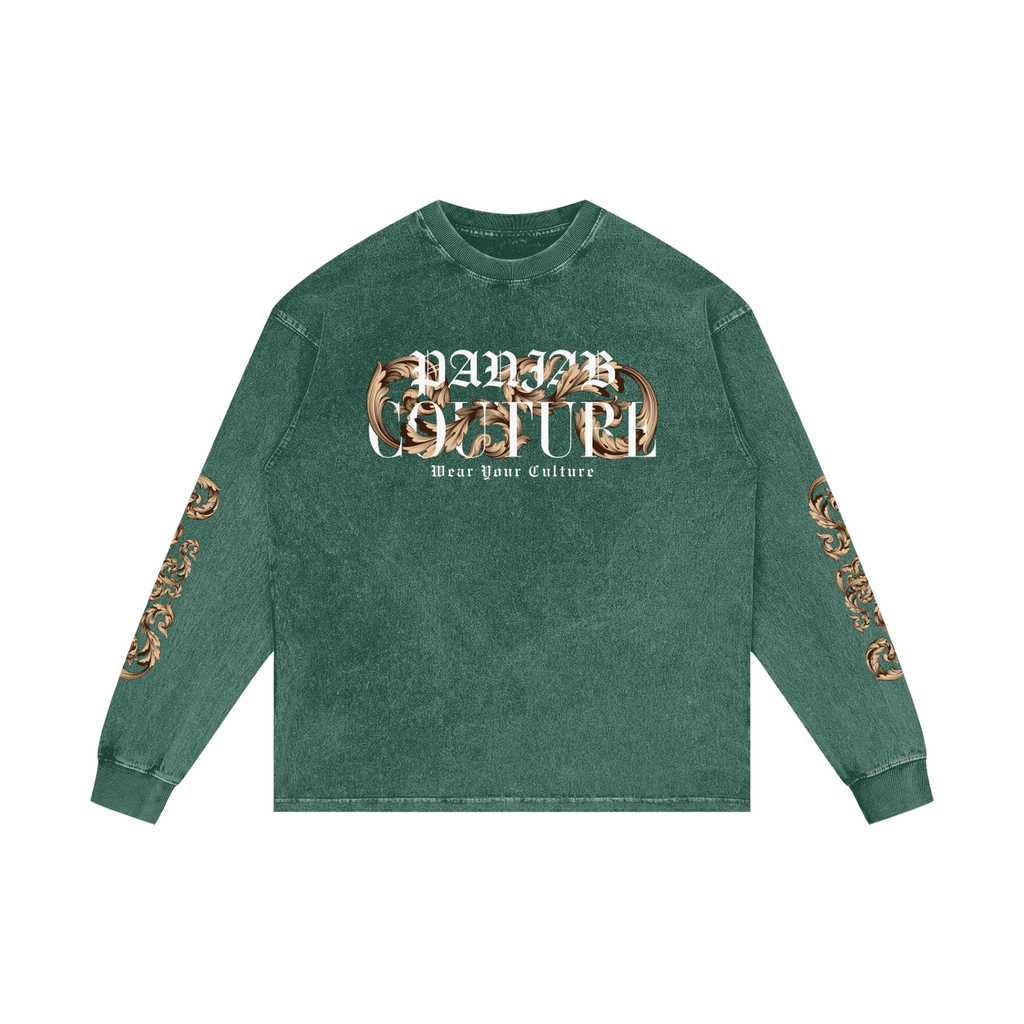 PANJAB COUTURE | RISENRETRO | Acid Wash Oversize Long Sleeve T-Shirt