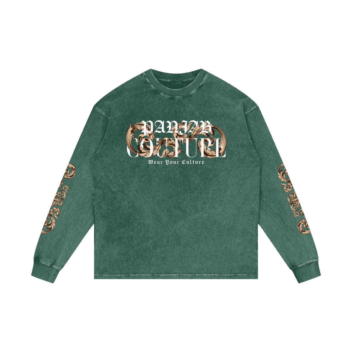 PANJAB COUTURE | RISENRETRO | Acid Wash Oversize Long Sleeve T-Shirt