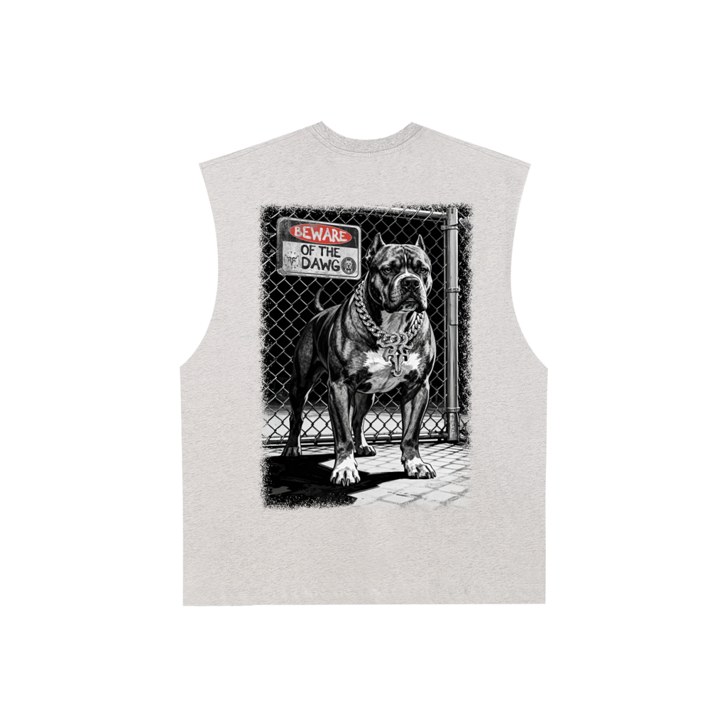 Beware of the Dawg | RisenRetro | Raw Edge Cotton Tank Top