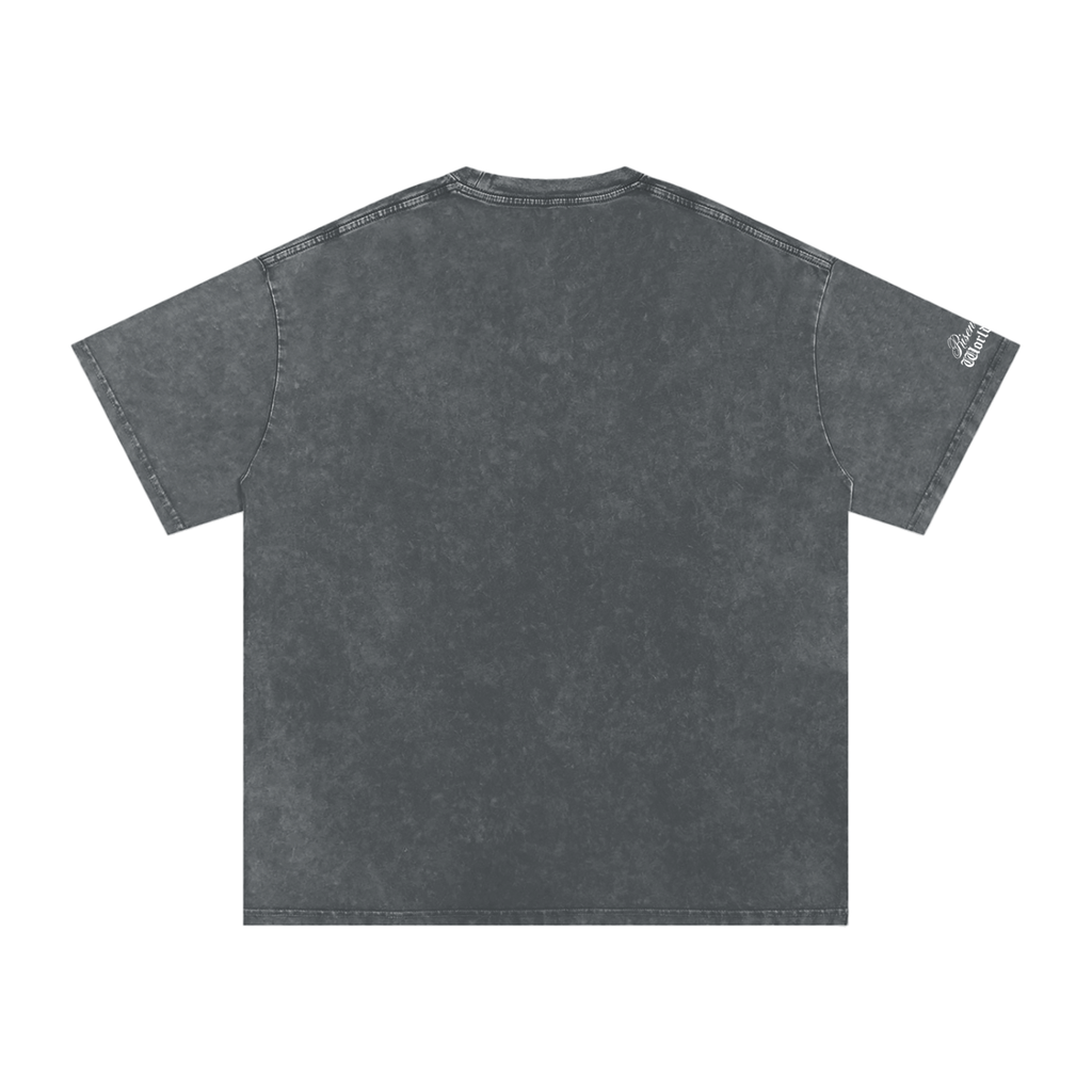 RAW RICH RARE X Risen Retro V2 Snow Washed Oversized Cotton T-Shirt