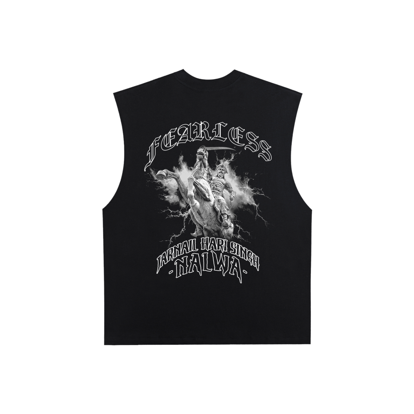 Fearless Hari Singh Nalwa  X Risen Retro Raw Edge Cotton Tank Top