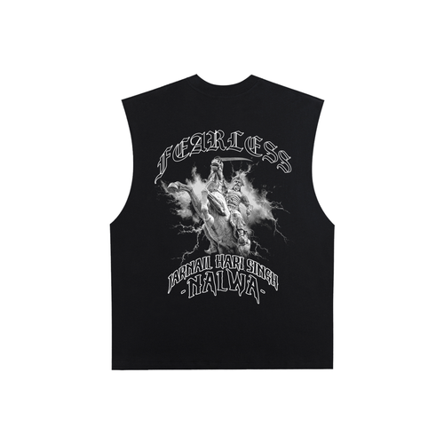 Fearless Hari Singh Nalwa  X Risen Retro Raw Edge Cotton Tank Top
