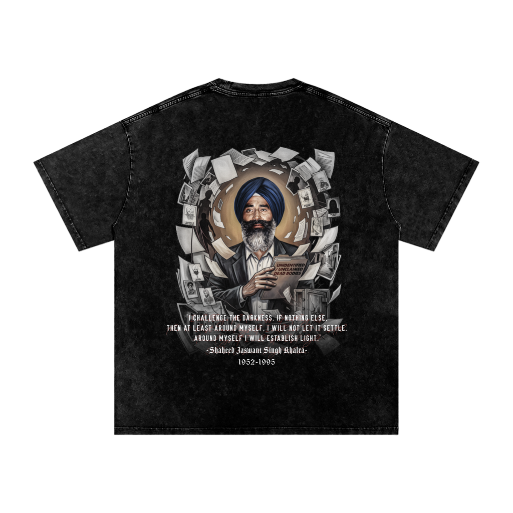 JASWANT SINGH KHALRA Washed Oversized Cotton T-Shirt