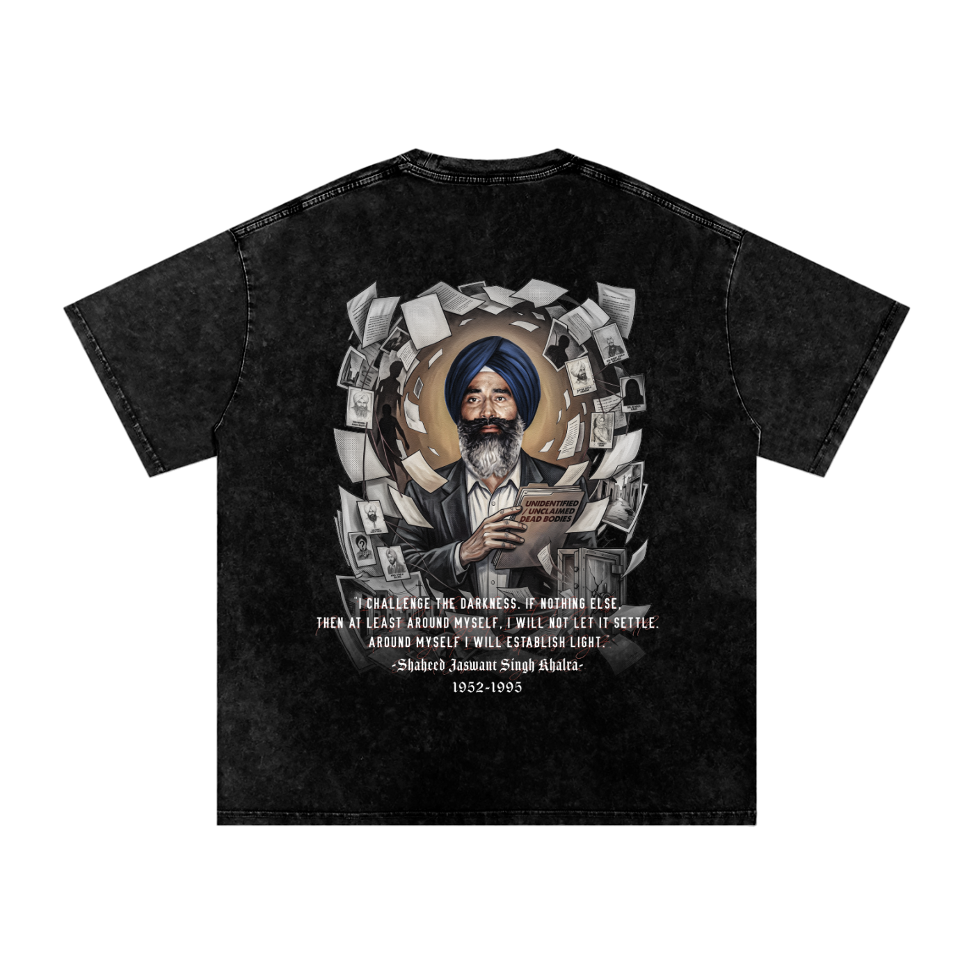 JASWANT SINGH KHALRA Washed Oversized Cotton T-Shirt