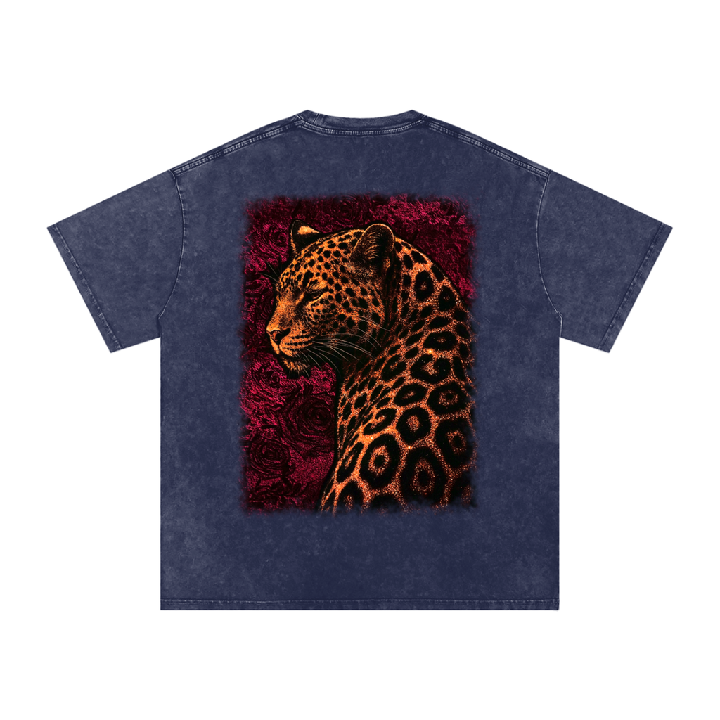 Savage Bloom X Risen Retro Snow Washed Oversized Cotton T-Shirt