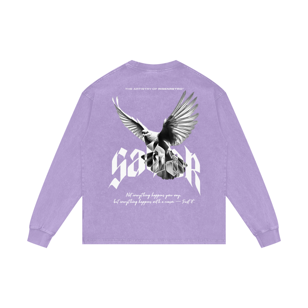 SABAR V2 | RISENRETRO | Acid Wash Oversize Long Sleeve T-Shirt