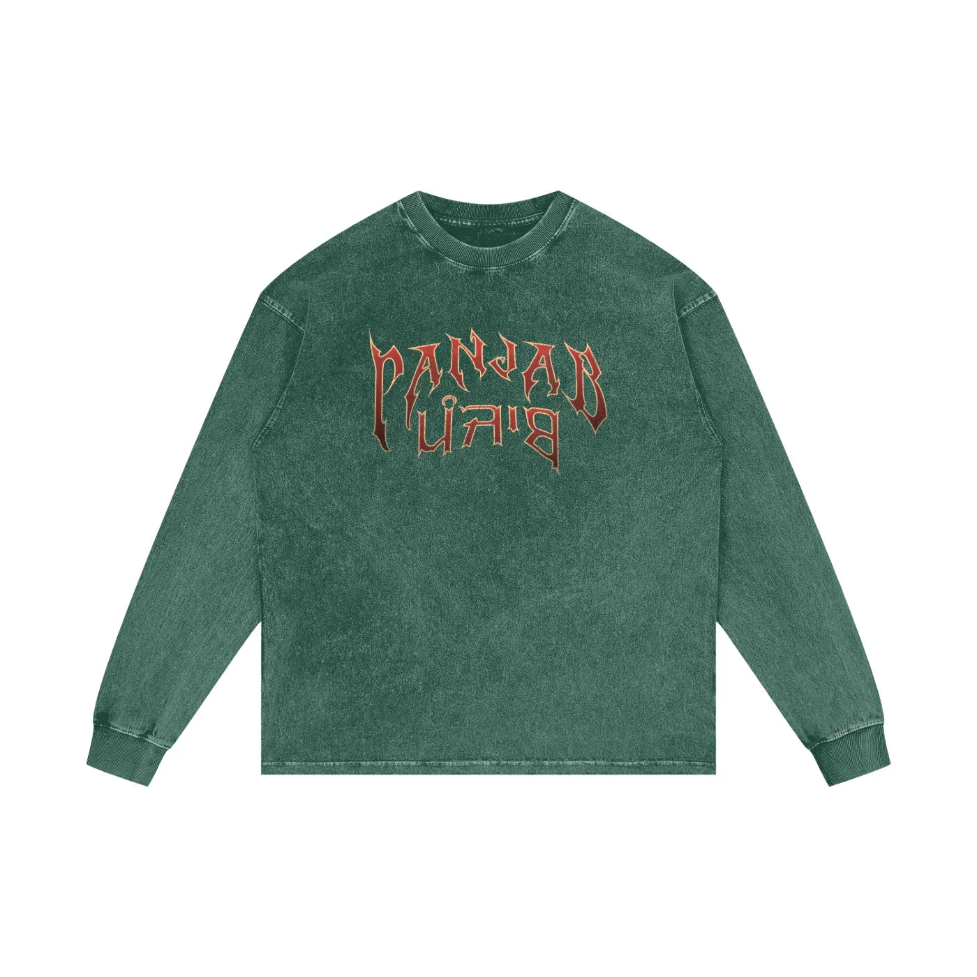 Panjab Bloodline X RisenRetro Acid Wash Oversize Long Sleeve T-Shirt