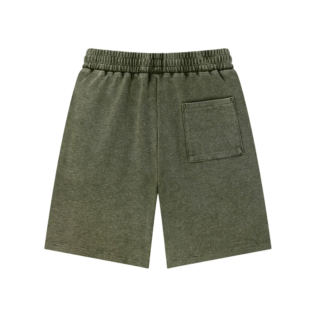 Make Moves Mineral Wash Waffle Knit Shorts