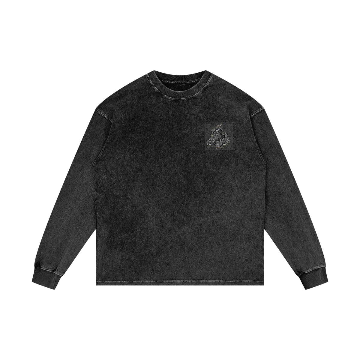PANJAB BANDANA | RISENRETRO | Acid Wash Oversize Long Sleeve T-Shirt