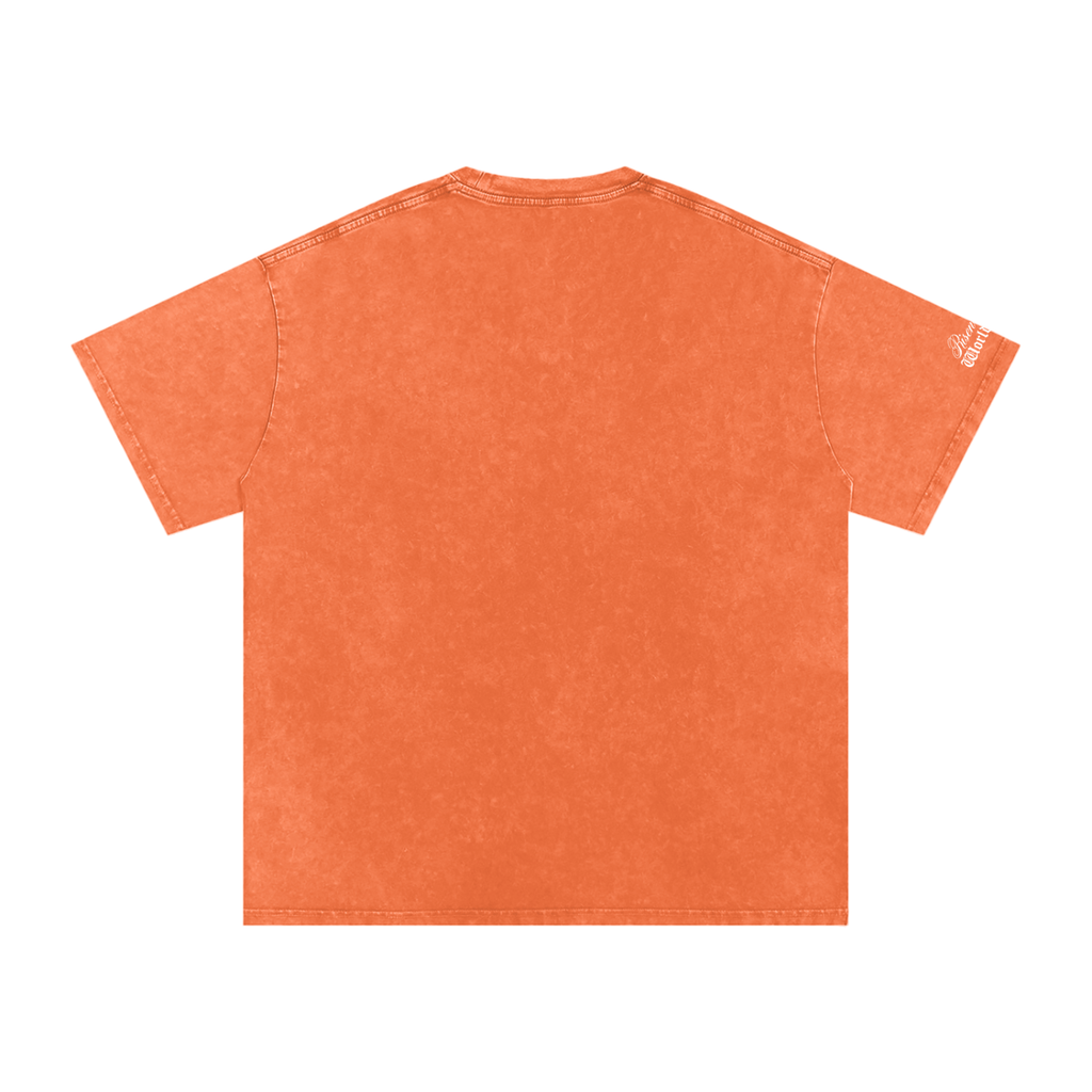 RAW RICH RARE X Risen Retro V2 Snow Washed Oversized Cotton T-Shirt