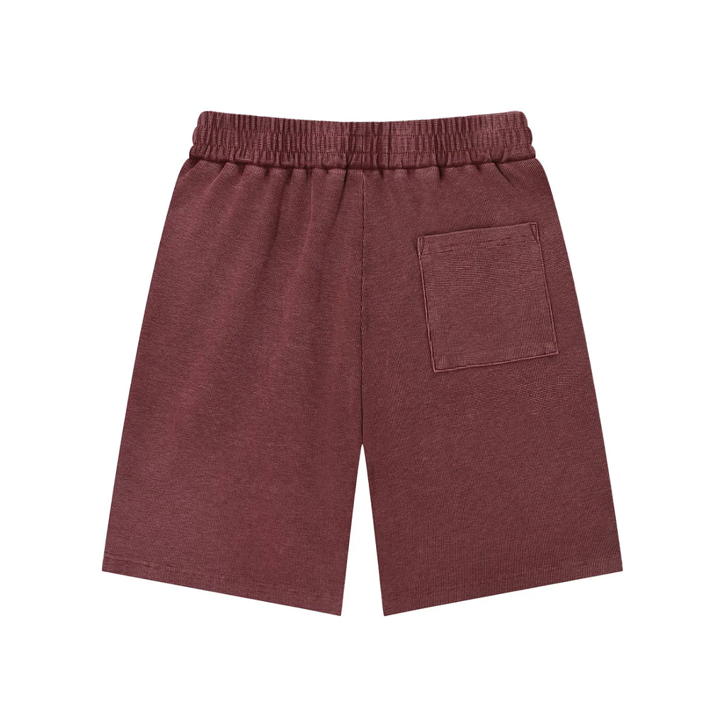 Make Moves Mineral Wash Waffle Knit Shorts