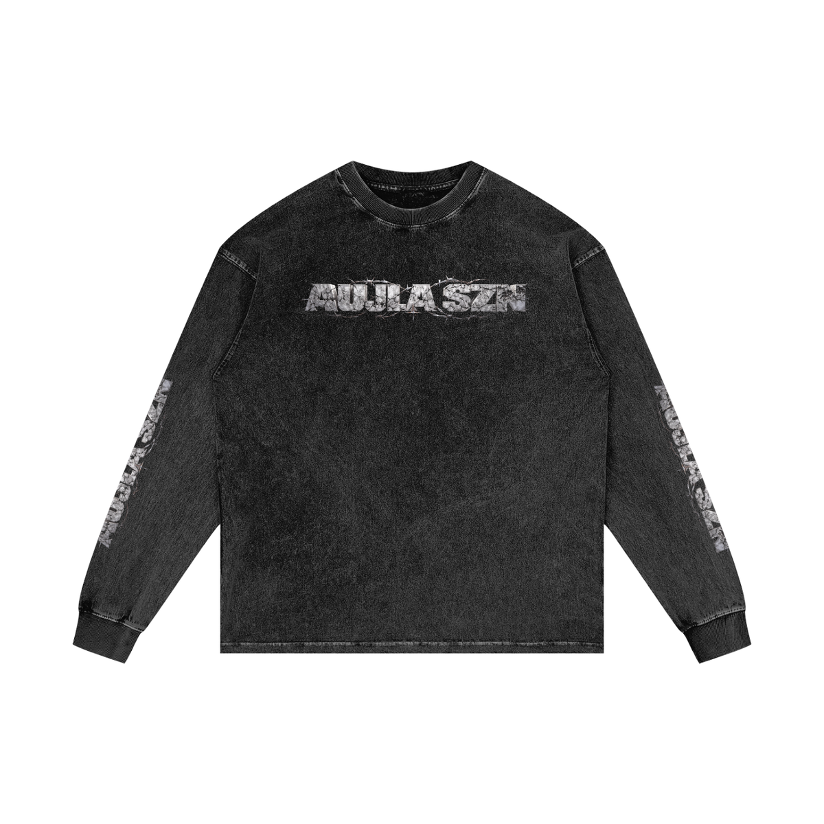 AUJLA SZN Acid Wash Oversize Long Sleeve T-Shirt